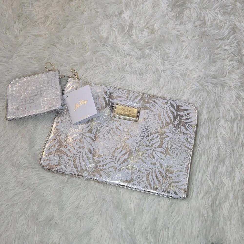NWT Lilly Pulitzer Padded Tech Sleeve Laptop With Pouch